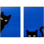 Tablou cu rama Ciao Gatto (2 piese)