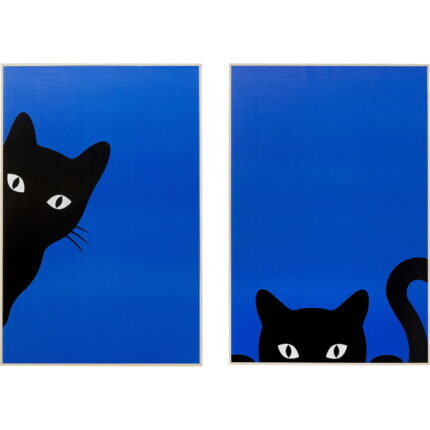 Tablou cu rama Ciao Gatto (2 piese)