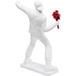 Decoratiune Street Art Bouquet Alb 67 cm