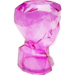 Vaza Prisma Face Roz 30 cm