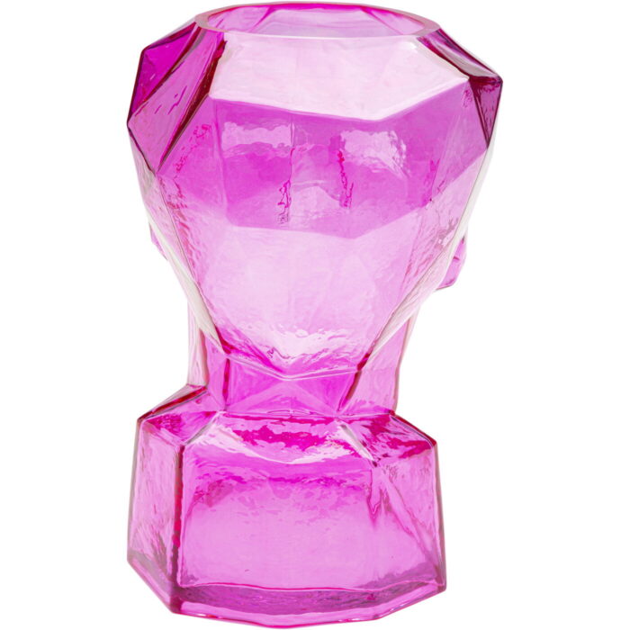 Vaza Prisma Face Roz 30 cm