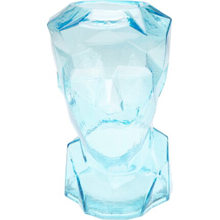 Vaza Prisma Face Light Albastru 30 cm