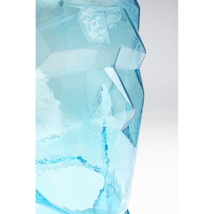 Vaza Prisma Face Light Albastru 30 cm
