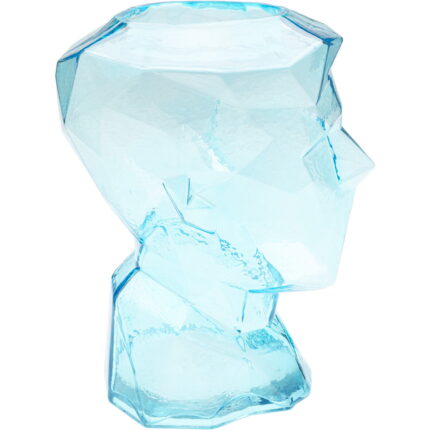Vaza Prisma Face Light Albastru 30 cm