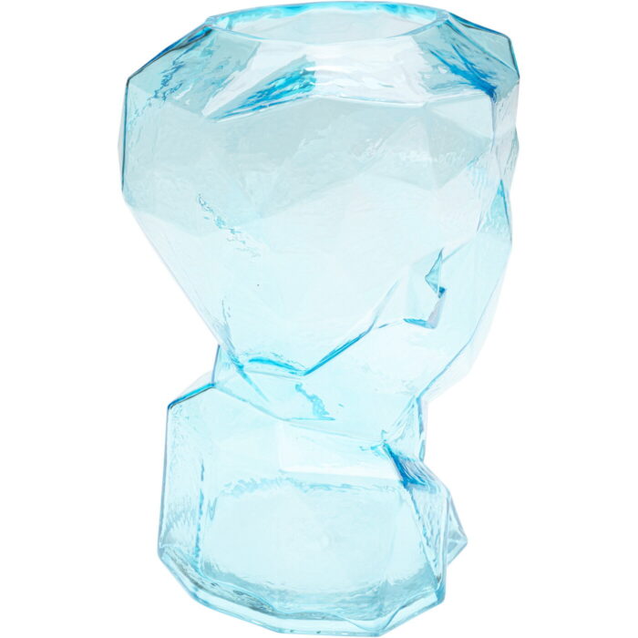 Vaza Prisma Face Light Albastru 30 cm