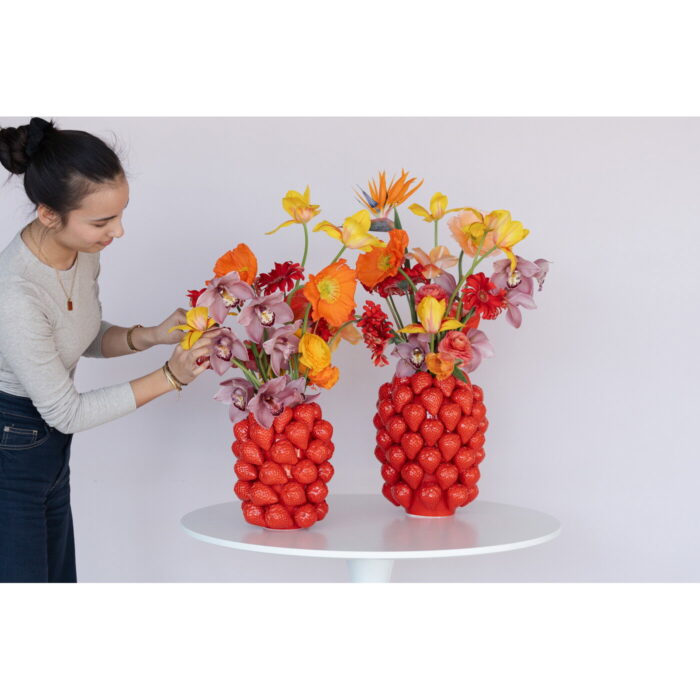 Vaza Strawberries Rosu 30 cm