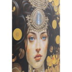 Tablou Glass Art Nouveau Lady 3D 120x120 cm