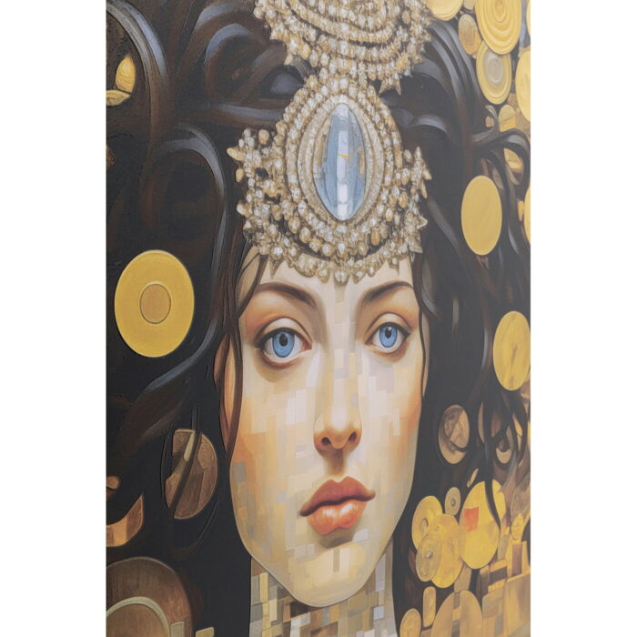 Tablou Glass Art Nouveau Lady 3D 120x120 cm