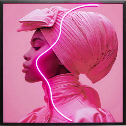 Rama foto Roz Woman LED 80x80 cm