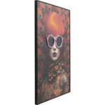 Tablou Fancy Red Lady LED 120x80 cm