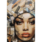 Tablou Glass Art Geo Women 3D 120x120 cm