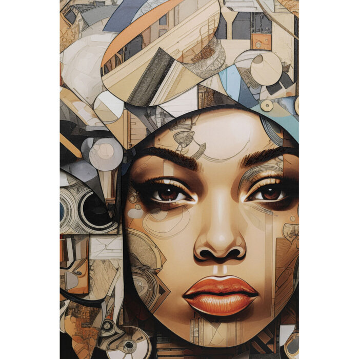 Tablou Glass Art Geo Women 3D 120x120 cm