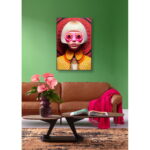 Tablou Fancy Blonde Lady LED 120x80 cm