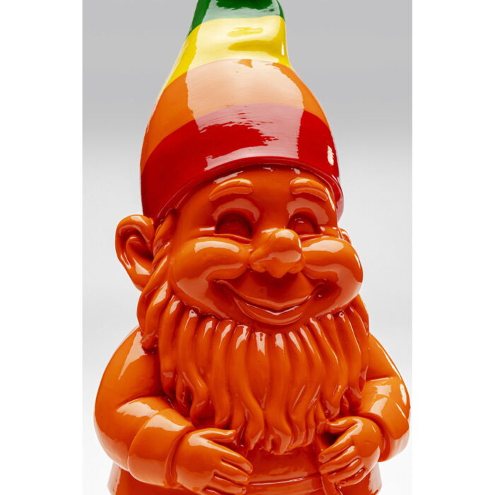 Figurina decorativa Gnome Standing Rainbow Portocaliu 46 cm