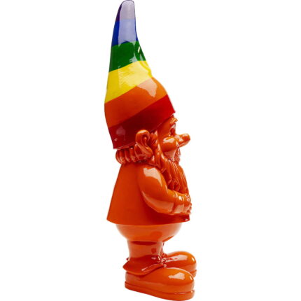 Figurina decorativa Gnome Standing Rainbow Portocaliu 46 cm
