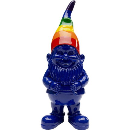 Figurina decorativa Gnome Standing Rainbow Albastru 21 cm