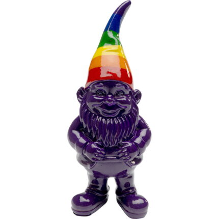 Figurina decorativa Gnome Standing Rainbow Mov 11 cm