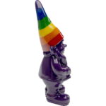 Figurina decorativa Gnome Standing Rainbow Mov 11 cm