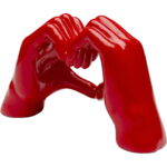 Obiect decorativ Heart Hands Rosu 12 cm