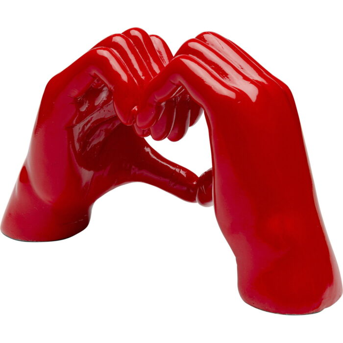 Obiect decorativ Heart Hands Rosu 12 cm