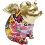 Figurina decorativa Graffiti Flying Pig 16 cm