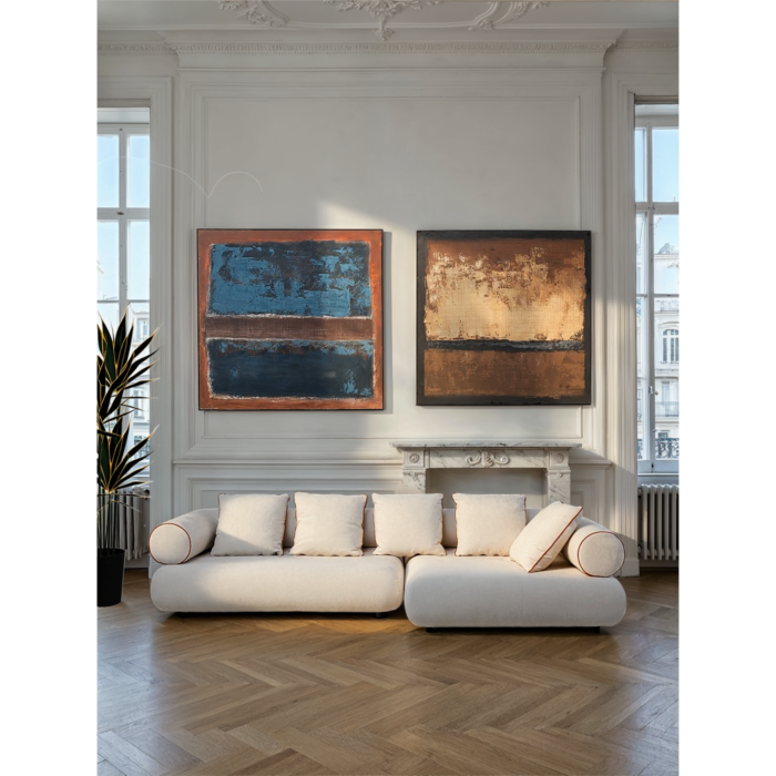 Rama foto Silence Albastru 120x120 cm