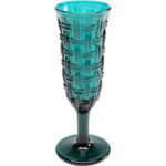 Pahar de Sampanie Tissue Albastru-Verde 18 cm