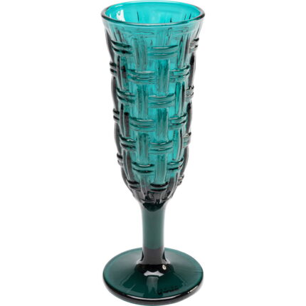 Pahar de Sampanie Tissue Albastru-Verde 18 cm