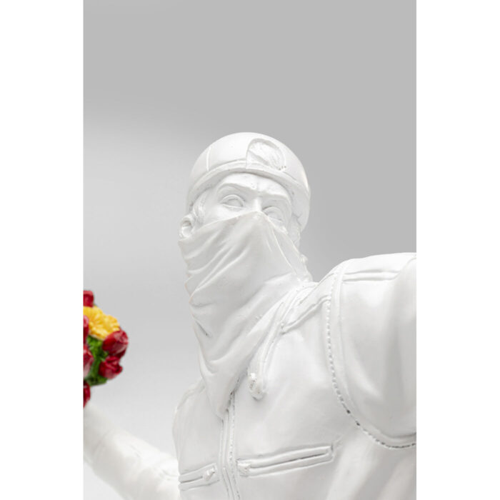 Figurina decorativa Street Art Bouquet Alb 27 cm