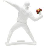 Figurina decorativa Street Art Bouquet Alb 27 cm