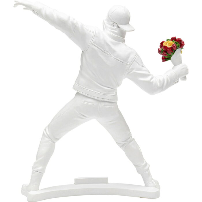 Figurina decorativa Street Art Bouquet Alb 27 cm