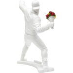Figurina decorativa Street Art Bouquet Alb 27 cm