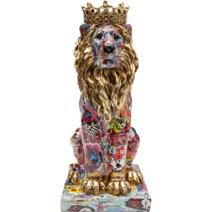 Figurina decorativa Graffiti King Lion 29 cm