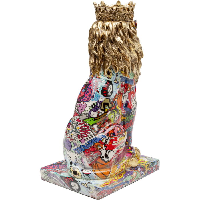 Figurina decorativa Graffiti King Lion 29 cm
