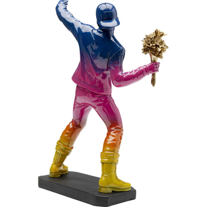 Figurina decorativa Street Art Bouquet Rainbow 41 cm