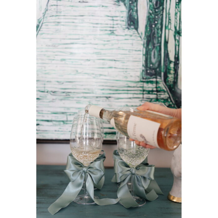 Pahar de vin Confetti Verde 24 cm
