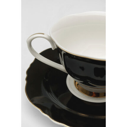 Ceasca + farfurie Harlequin Negru