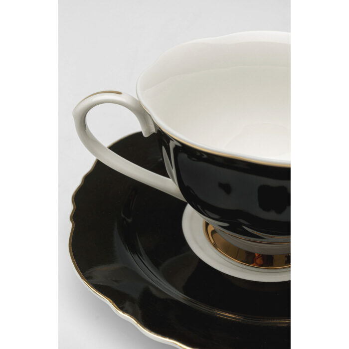 Ceasca + farfurie Harlequin Negru