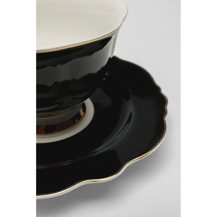 Ceasca + farfurie Harlequin Negru