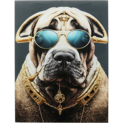 Tablou de sticla Fashion Dog 60x80cm