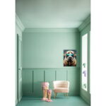 Tablou de sticla Fashion Dog 60x80cm