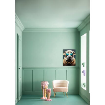 Tablou de sticla Fashion Dog 60x80cm