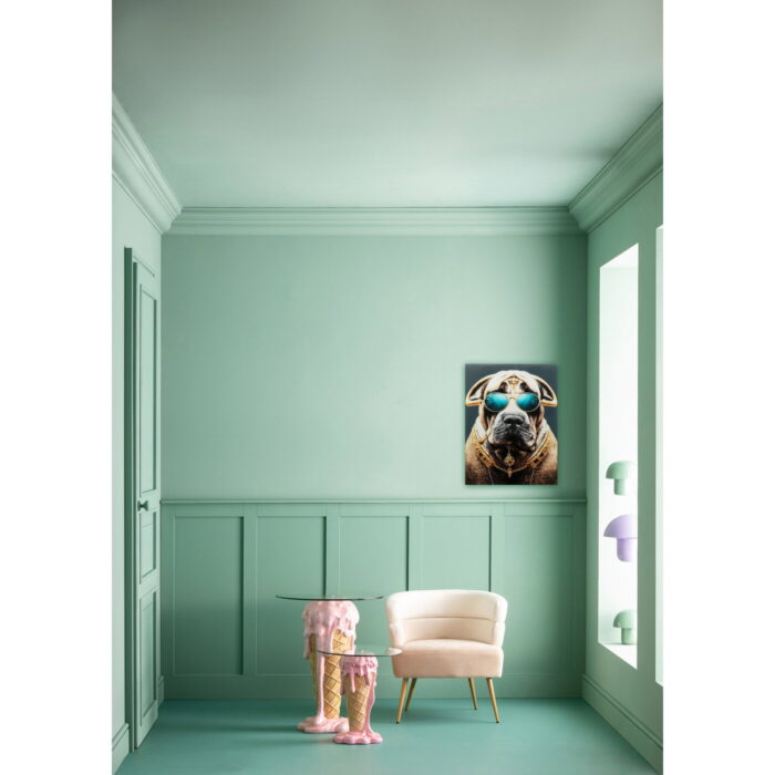 Tablou de sticla Fashion Dog 60x80cm