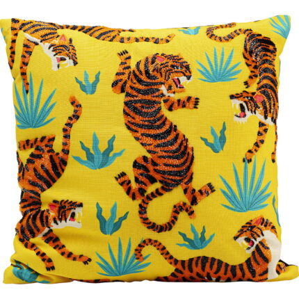 Perna decorativa Tiger Love Galben 45x45 cm