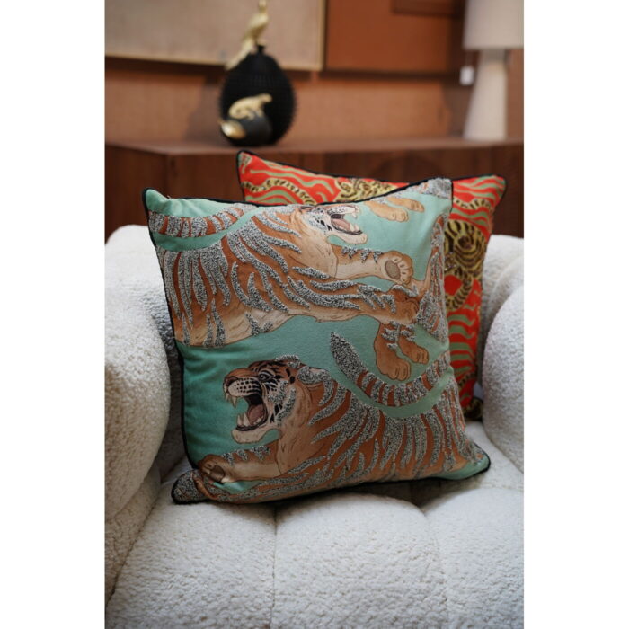 Perna decorativa Tiger Love Mint 45x45 cm