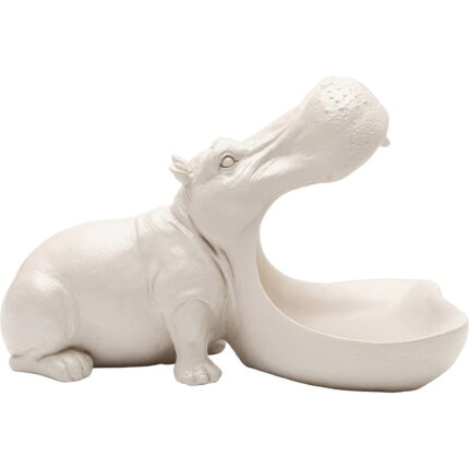 Figurina decorativa Hungry Hippo 17 cm Grej