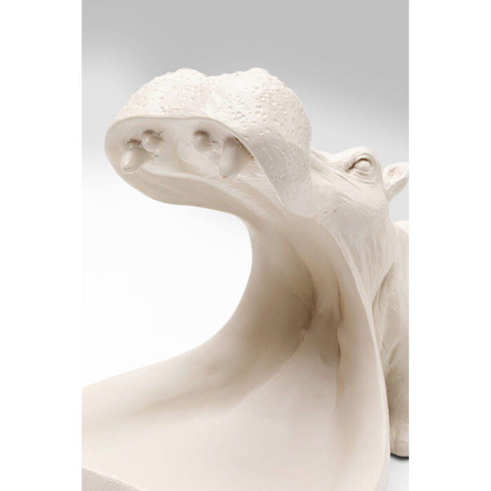 Figurina decorativa Hungry Hippo 17 cm Grej