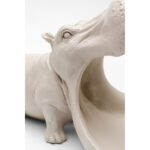 Figurina decorativa Hungry Hippo 17 cm Grej