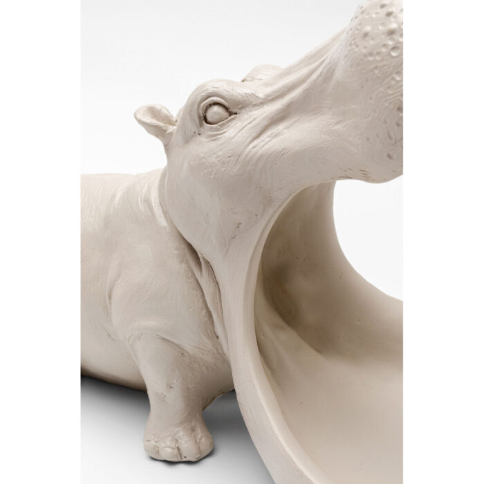 Figurina decorativa Hungry Hippo 17 cm Grej