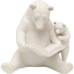 Figurina decorativa Reading Bears Grej